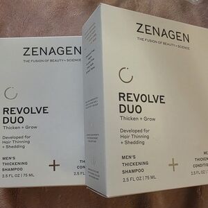 Zena Revolve Duo Men's Thickening Hair Care Set - White and Brown